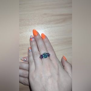 Mystic Topaz & Amethyst Ring